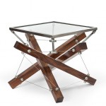 Gorgeous Tensegrity Table Combing Wood, Metal and Glass