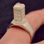 Tiny Tardis Ring in Silver