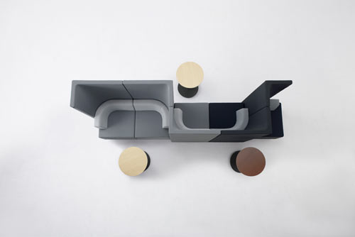 Bracket: A High Back Sofa System by nendo for KOKUYO in home furnishings  Category